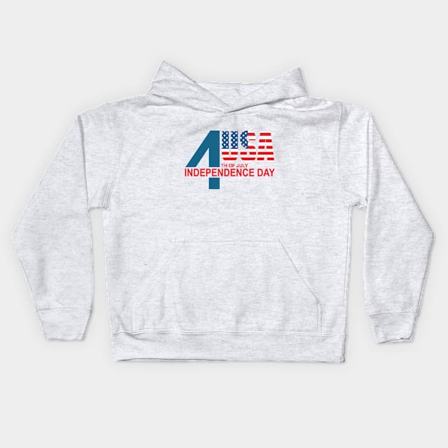 4th of july Kids Hoodie by zakchman